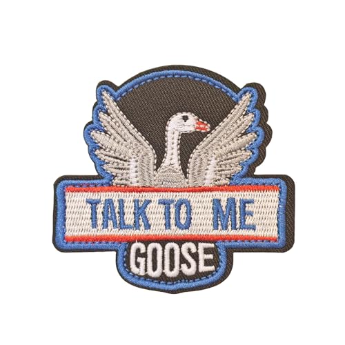 Blimark Talk Me Goose Morale Patch: Lustiger Militär-Patch, niedlicher Meme-Aufnäher, Mello Patch – Klettverschluss – bestickter Emblem-Verschluss für taktische Rucksack, Tasche, Murph, Weste, Jeans, von Blimark