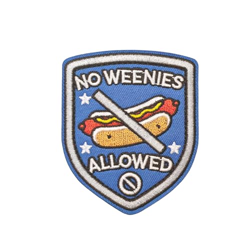 No Weenies Allowed Morale Patch: Funny Army Patches Cute Meme Patch Mello Patch - Hook and Loop Sew On Patch - Embroidered Emblem Fastener for Clothing Backpack Bag Vest Jean Hat Helmet von Blimark