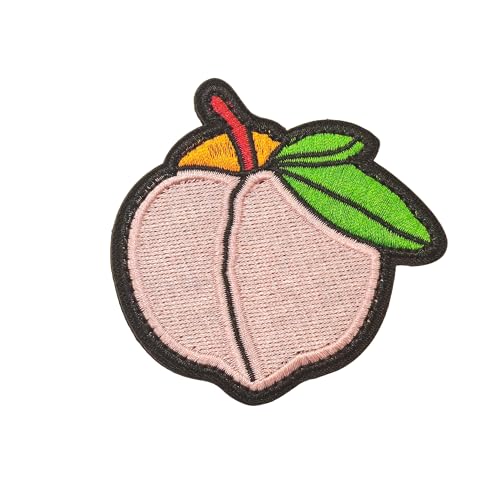 Peach Tactical Moral Patch: Lustiger Militär-Patch, niedlicher Meme-Aufnäher, Mello Patch – Klettverschluss – bestickter Emblem-Verschluss für Rucksack, Tasche, Murph, Weste, Jeans, Hut, Helm, von Blimark