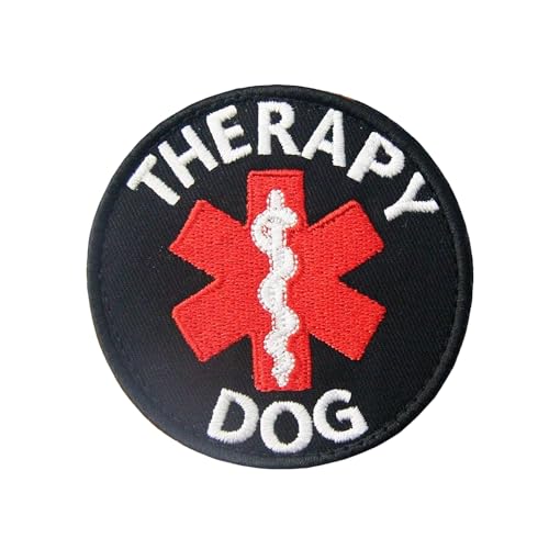 Therapie Hund Patch, Lustige Meme Moral Patches, Moral Patch, Militär Patch, Medizinischer Pflegedienst Hund Patch, Haken und Schlaufe, bestickter Patch für taktische Rucksäcke, Kleidung, Jeans, Hüte, von Blimark