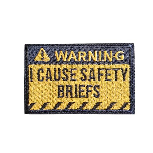 Warnung I Cause Safety Briefs Patch: Lustiger Militär-Moral-Patch, niedlicher Meme-Aufnäher, Mello Patch – Klettverschluss – bestickter Emblem-Verschluss für taktische Rucksäcke, Taschen, von Blimark