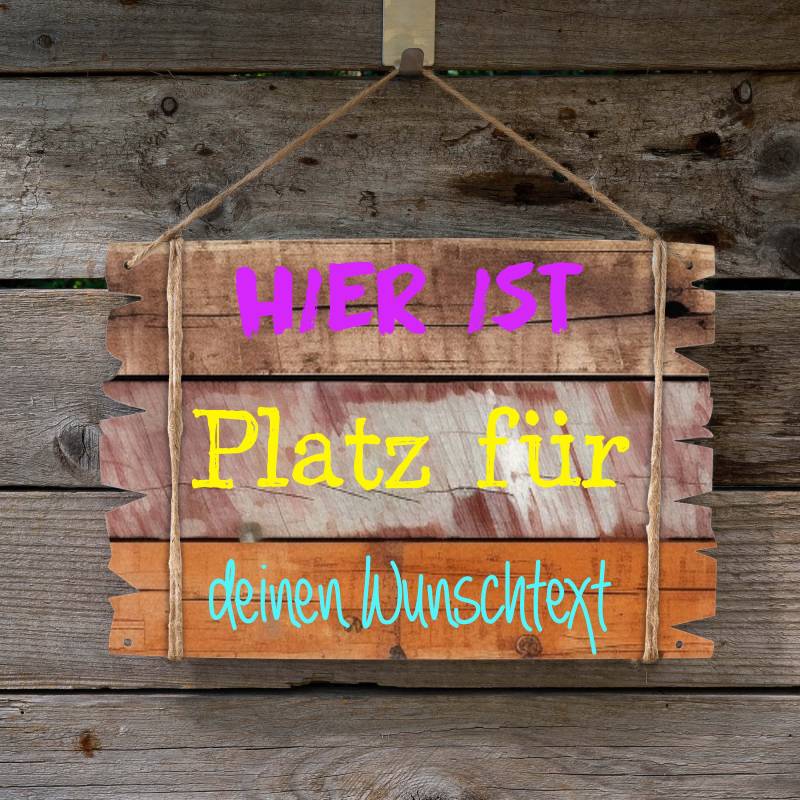 Holzschild Mit Deinem Wunschtext Personalisierbar von BlimmelBlammel