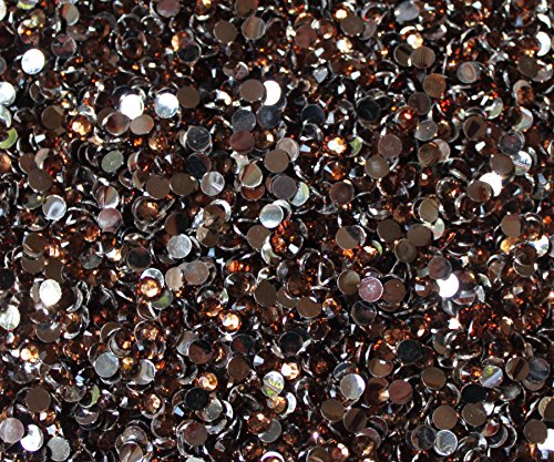 Blinggasm Strasssteine aus Kunstharz, flache Rückseite, 5 mm, ss20, Rauchtopas, 1000 Stück von Blinggasm