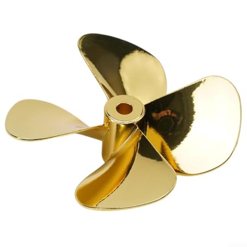 BlissfulAbode Assured Metallpropeller mit vier Flügeln für RC-Schiffe, ideales Ersatzteil für robuste Marine-Modelle (D60 mm, rechte Hand) von BlissfulAbode