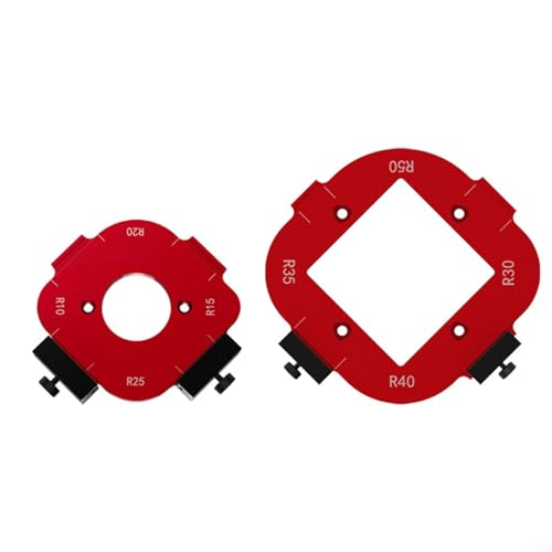 BlissfulAbode R10-R50 R10-R50 Fräser-Schablonen-Set aus Aluminiumlegierung, 2 Stück von BlissfulAbode