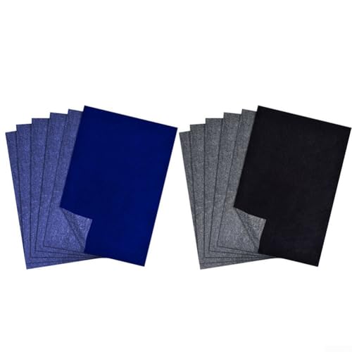 Graphit-Transferpapier 100 Blatt Carbon für Transparentpapier für präzise Designübertragungen, geeignet für verschiedene Bastelarbeiten (Blau) von BlissfulAbode