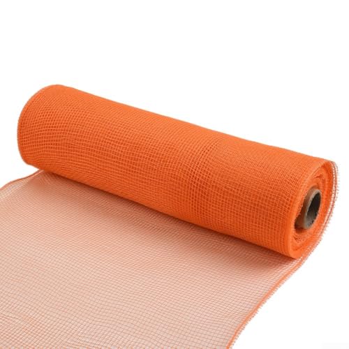 Mehrzweck-Deko-Mesh-Band, Rolle mit 9,1 m, ideal für Schleifen und Heimdekor, Basteln (Orange) von BlissfulAbode