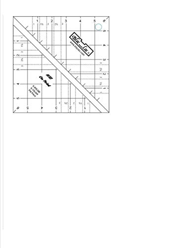 Bloc Loc Die Hälfte Quadrat-Acryl Dreieck Lineal, HST- 6.5X6.5 Inches (Originalfassung) von Bloc Loc