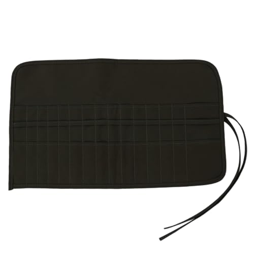 Blogiiup Pinselorganisator, Pinselhalter, 30 Slots Roll Up Pinsel -Pinsel -Organizer, Leinwandpinselspeicher, tragbare Kunstversorgungsbeutel für Pinsel, Schwarz von Blogiiup