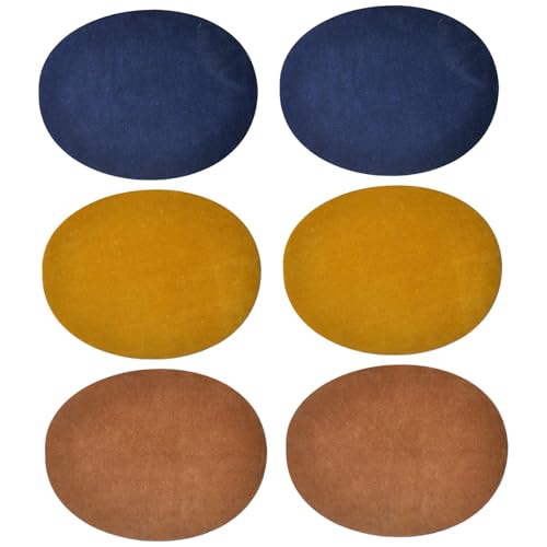 Wildleder -Ellbogenflecken, Ellbogenflecken 6pcs Oval 3 Farbeisen auf Flecken Dekorative Diy Wildleder Ellbogenflecken Reparieren Sie Patches für Kleidung Jeans Jacken Tops von Blogiiup