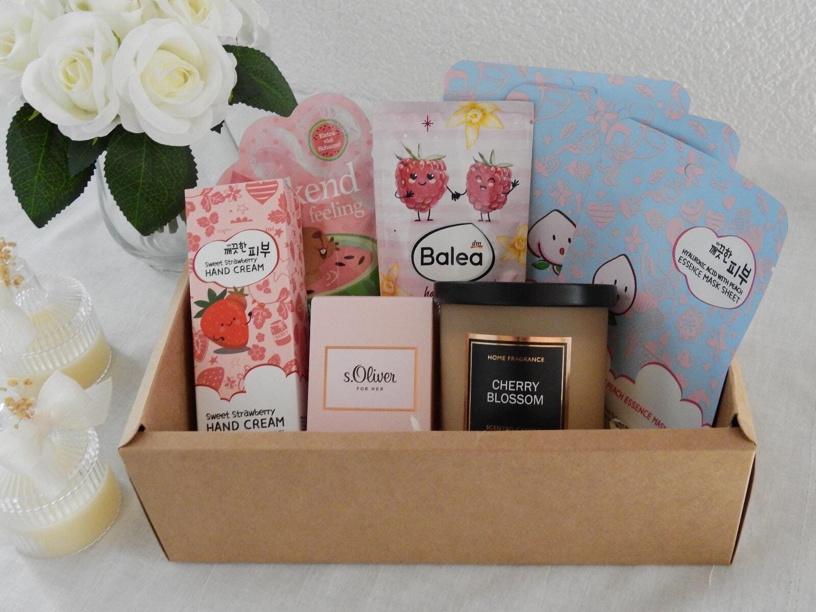 Verwöhnmomente Geschenkset Für Frauen/Frau/Mutter, Geschenkbox Wohlfülset, Wellnessbox Pink, Mädchen, Freundin, Pflege von BloomingBeautique