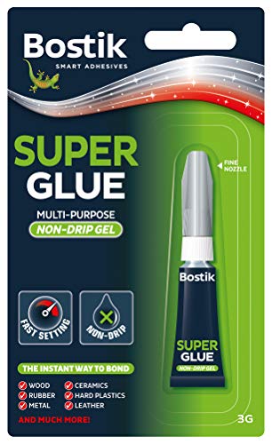 Bostik Glu & Fix Super Glu Non-drip Gel Extra Strong Fine Nozzle Tube 3g Ref 806153 [Pack 12] von Blu-Tack