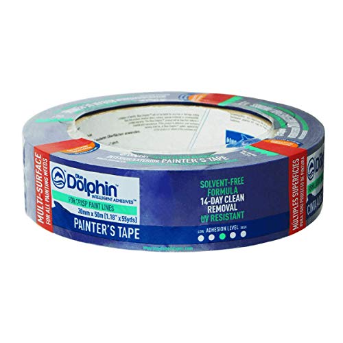 Blue Dolphin Maler Klebeband Rolle 30mm x 50m - einfache Entfernung von Blue Dolphin