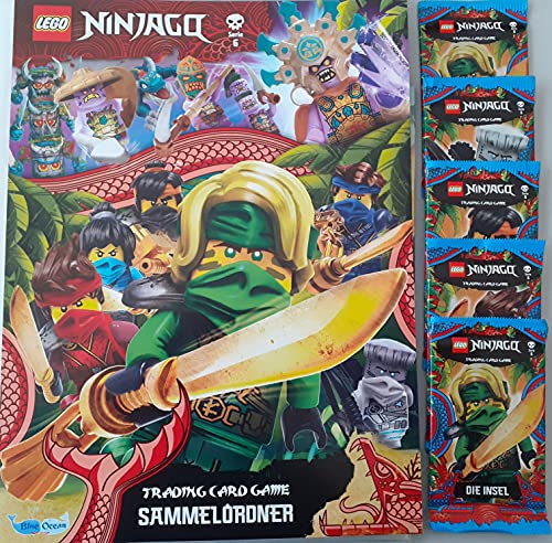 Blue Ocean Lego Ninjago Karten Trading Cards Serie 6 - Die Insel (2021) - 1 Sammelmappe + 5 Booster + 2X C-Shock von Blue Ocean