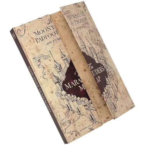 Harry Potter ThumbsUP Notizbuch, Tagebuch im Design der Karte des Rumtreibers, Notebook für Hogwarts Fans von Blue Sky Studios