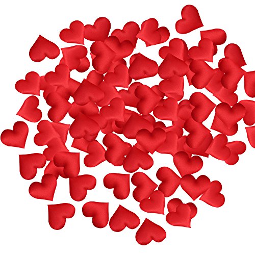 Bluelans® Herz-Konfetti, rot, 100 Stück – tolles Konfetti zum Streuen, für Hochzeitsparty, Tisch-Deko von Bluelans