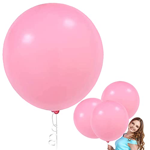 Riesenballon Rosa，Riesen Luftballons, Grosse Luftballons Rosa, XXL Luftballon Rosa 90cm, Latex Riesige Ballon für Hochzeit Geburtstag Taufe Babyparty Kindergeburtstag Karnevals Deko von Bluelves