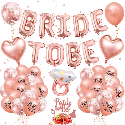 Bride to Be Deko, JGA Deko Frauen, Bride to Be Ballons, JGA Luftballons, Bride to Be Girlande Ballon, Rosegold Luftballons für Junggesellenabschied Frauen, Bachelorette Party, Bridal Shower von Bluelves