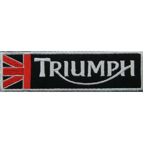 Triumph Aufnäher für Motorräder, bestickt, zum Aufbügeln, Größe 12,5 x 3,5 cm von Bluemoony