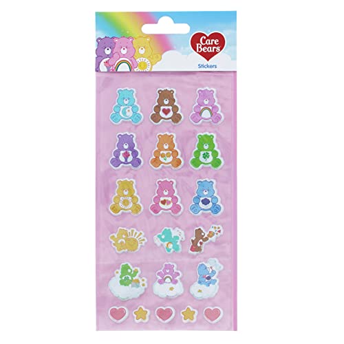 Care Bears Aufkleber | 20 Puffy Sticker | Scrapbook Aufkleber für Kinder | Partytütenfüller | Pflegebär Geschenke | Care Bears Geschenke | Care Bears Schreibwaren von Blueprint Collections