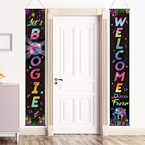 70er Jahre Party Szene Setter Wand Dekoration Kit Disco Veranda Zeichen Party Retro Banner Türschild für 1970er Jahre Thema Party Rock Boogie Geburtstag Dekoration (70er Jahre Disco Fieber) von Blulu