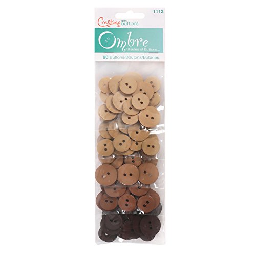 Blumenthal Lansing Ombre Assorted Craft Buttons, Brown, 90 Piece von Blumenthal Lansing