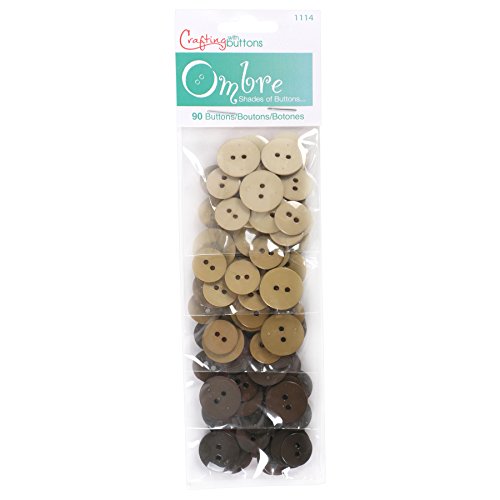 Blumenthal Lansing Ombre Assorted Craft Buttons, TaupeBrown, 90 Piece von Blumenthal Lansing