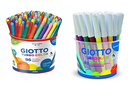 Giotto Filzstifte mit 48 Filzstifte, breite Spitze, 96 Stück von Blumie Shop