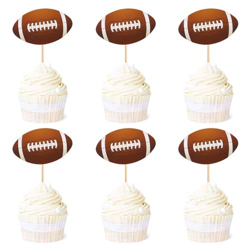 Blumomon 24 Stück Dual Front Rugby Sport Kuchen Dekoration Rugby Sport Cupcake Topper Sport Themed Party Dekoration Passend Für Rugby Sportler Periphere Aktivitäten Dekoration von Blumomon