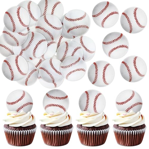 Blumomon 40 Stück Essbare Sport Kuchen Dekoration Baseball Cupcake Topper Sport Themed Party Dekoration Passend Für Sportler Periphere Aktivitäten Dekoration von Blumomon