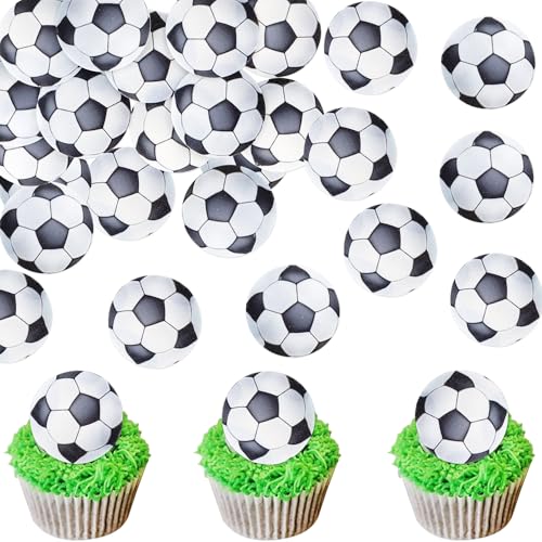 Blumomon 40 Stück Essbare Sport Kuchen Dekoration Fußball Cupcake Topper Sport Themed Party Dekoration Passend Für Sportler Periphere Aktivitäten Dekoration von Blumomon