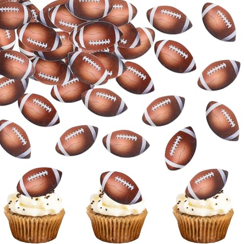 Blumomon 40 Stück Essbare Sport Kuchen Dekoration Rugby Cupcake Topper Sport Themed Party Dekoration Passend Für Sportler Periphere Aktivitäten Dekoration von Blumomon