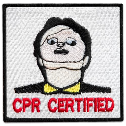 Bluyellow CPR Certified Patch, Embroidered Moral Patches, Tactical Patches for Rucksack, Tactical Vest, Dog Harness, Meme Patch with Hook and Loop, Funny Patches with Sew on Opt, 2.9x2.9 Inches von Bluyellow