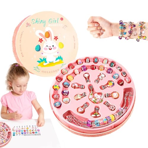 Bmdjdq Armband-Herstellungsset, Charm-Armband-Herstellungsset,Pädagogisches Schmuckset, Armbandherstellungszubehör - Interessantes Kunsthandwerk für Kinder, Töchter und Mädchen von Bmdjdq