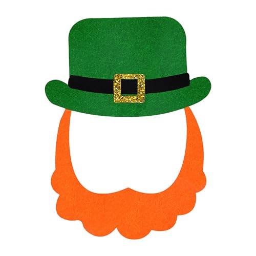 Bmdjdq St. Patricks Day Cutout-Hut, St. Patricks Day Cut- ations-Requisiten für irische Feiertage | Foto-ation aus Papier für Kunstschulen, irische Partys, Zuhause und Familientreffen von Bmdjdq