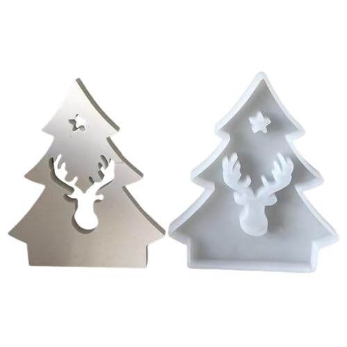 Christmas Tree Resin Mold, Christmas Craft Supplies, Christmas Candlestick Casting Mold, Holiday Mold Set, Christmas Ornament Molds, Resin Candlestick Casting Molds for Craft Supplies Plaster Mold von Bmdjdq