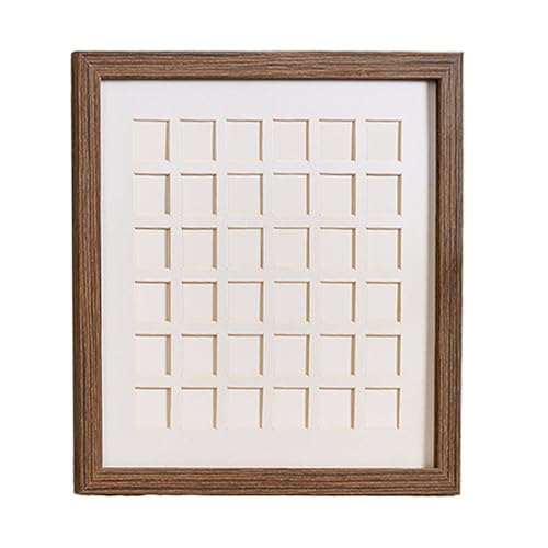 Collagenrahmen, quadratischer Bilderrahmen, Trockenblumenrahmen aus Holz, einzigartige Trockenblumen-Akzente, Multi-Foto-Display, zeitloses und stilvolles Design, 30 x 30 x 2 cm, für Wohnzimmer, Schla von Bmdjdq