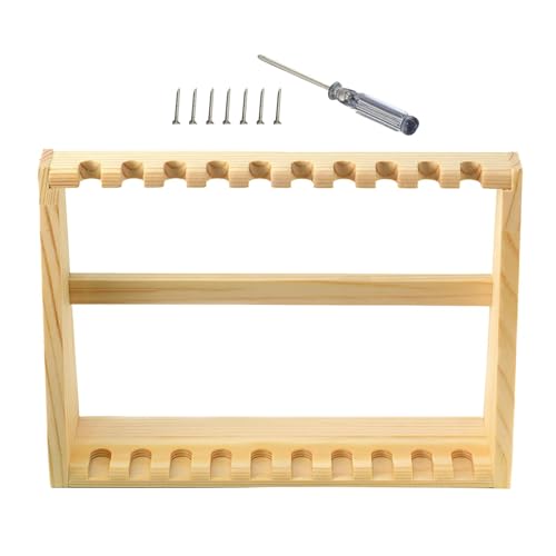 Cutter Holder Rack, Natural Wood Display Rack, Ten Hole Storage Display Stand, Home Organization Rack, Compact Display Rack, Sturdy Wooden Cutter Rack for Home, Exhibition Hall von Bmdjdq