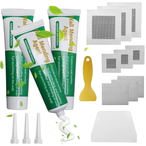 Bmliingchau Spachtelmasse Weiß Innen 300g Wandreparaturcreme Wand Ausbessern Weiß Löcher Wand Füllen Weiß Wandausbesserungs Paste-Effektiv Fertigspachtel zur Reparatur von Rissen, Löchern, Peeling von Bmliingchau