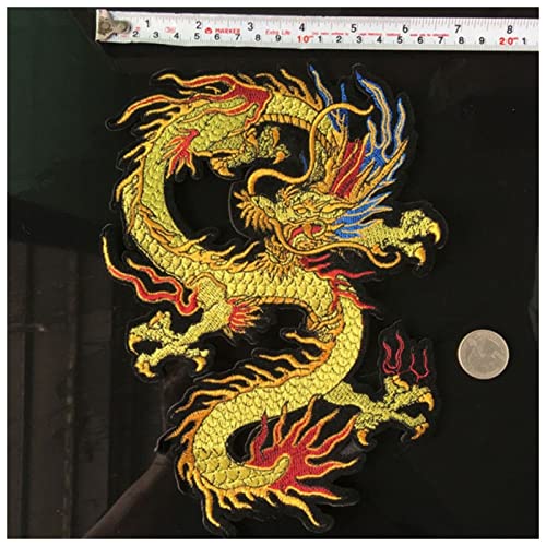 Bügelflicken Nähende Stickerei Drache Applique chinesische Drachenkleidung Patch Bügeln Patch Kleidung Abzeichen Aufkleber Flicken Zum Aufbügeln von BoNene