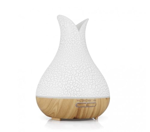 Aroma Diffuser BOT B5 DO - Weiß und Hellbraunes Holz 400 ml – Raumduft, Luftbefeuchter, Ätherische Öle Diffuser, Smart Home Lufterfrischer, Duftöl Diffuser für Schlafzimmer, Humidifier und Duftlampe von BoT by BlueRoad