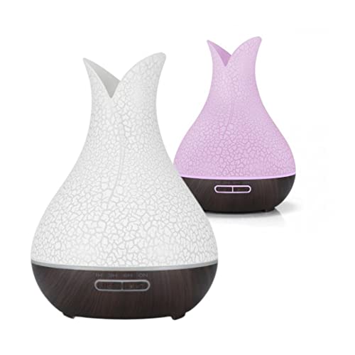 Aroma Diffuser BOT B5 Smart - Weiß und Dunkelbraunes Holz, 400 ml – Raumduft, Luftbefeuchter, Ätherische Öle, Smart Home, Lufterfrischer, Duftöl für Schlafzimmer, Humidifier von BoT by BlueRoad