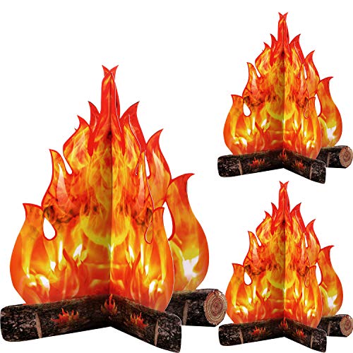 3D Dekorative Pappe Lagerfeuer Herzstück Künstliches Feuer Gefälschte Flamme Papier Party Dekorative Flamme Fackel (3 Set) von Boao