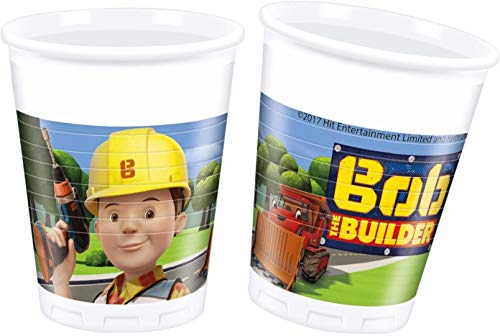 8 Becher * BOB DER BAUMEISTER * für Kindergeburtstag oder Mottoparty // BAUARBEITER Partybecher cups Party Geschirr Kinder Geburtstag Baustelle von Bob der Baumeister