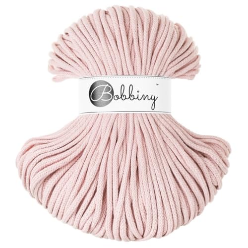 Bobbiny Hochwertige 5mm geflochtene Makramee Schnur (Rosa [Pastellpink]) 100 Meter von Bobbiny