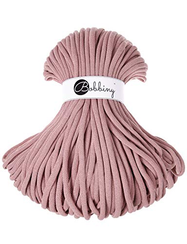 Bobbiny Jumbo 9 mm Rope-Garn 100 m Kordel (Blush) von Bobbiny