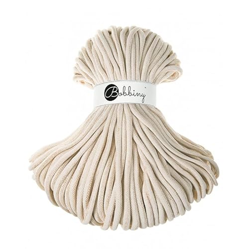 Bobbiny Jumbo 9 mm Rope-Garn 100 m Kordel (Golden Natural) von Bobbiny