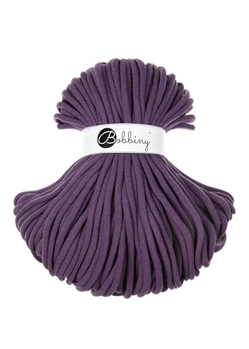 Bobbiny Jumbo Makramee-Schnur, geflochten, 9 mm, Violett, 100 m von Bobbiny