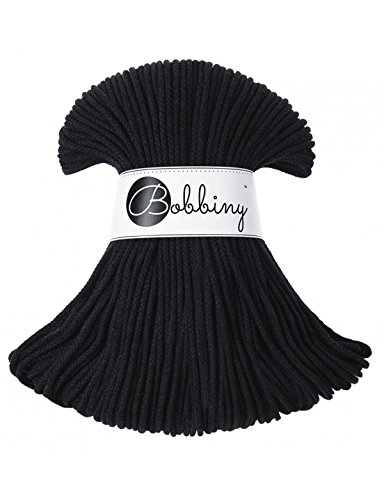 Bobbiny Junior 3 mm - Rope-Garn 100 m (Black) von Bobbiny