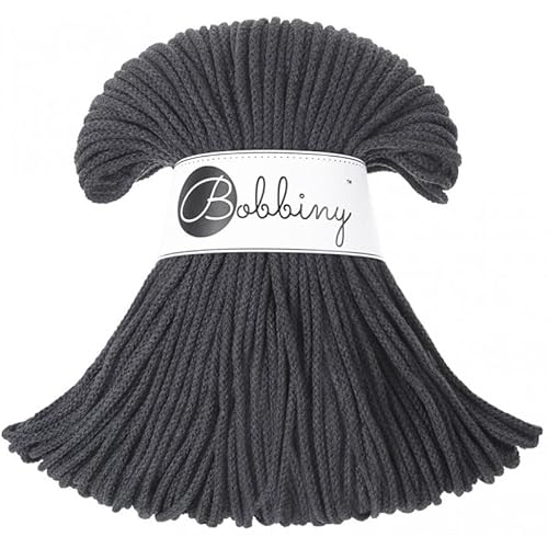 Bobbiny Junior 3 mm - Rope-Garn 100 m (Charcoal) von Bobbiny